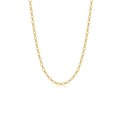 9k YELLOW GOLD Silver Filled Chain