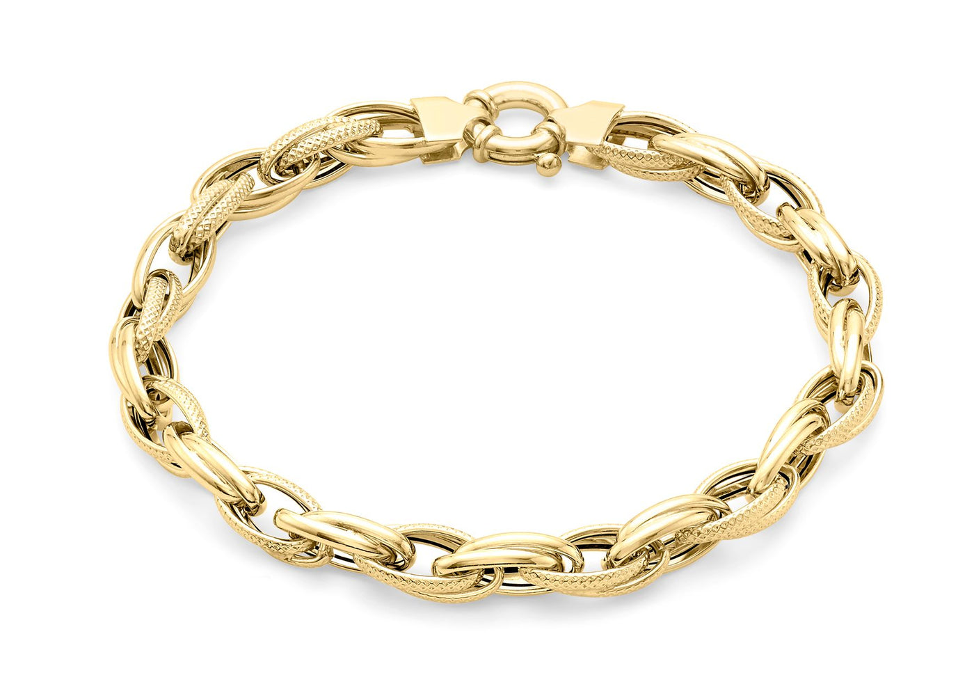 9K Gold Etched Bracelet