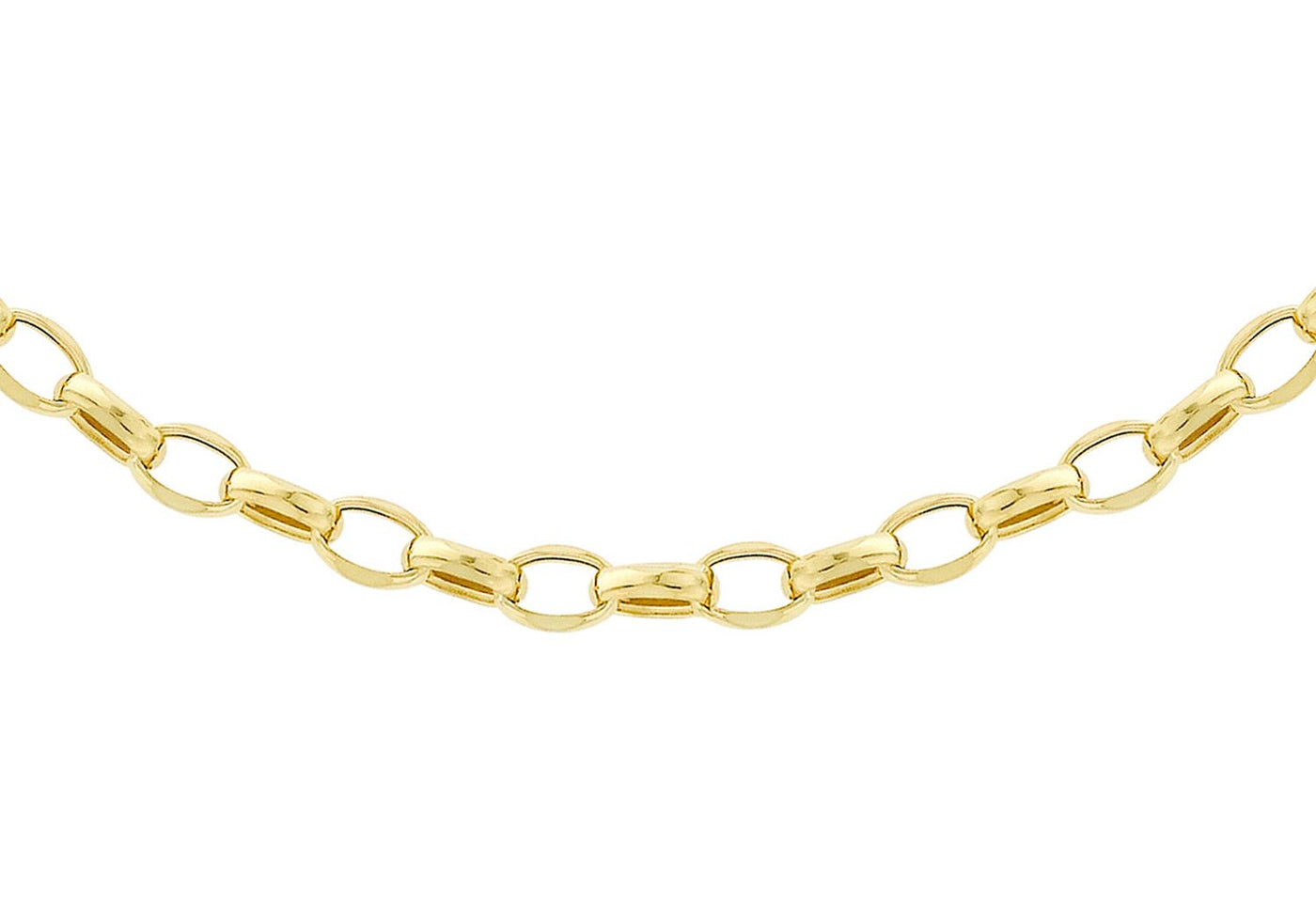Gold Oval Belcher Chain - 45cm