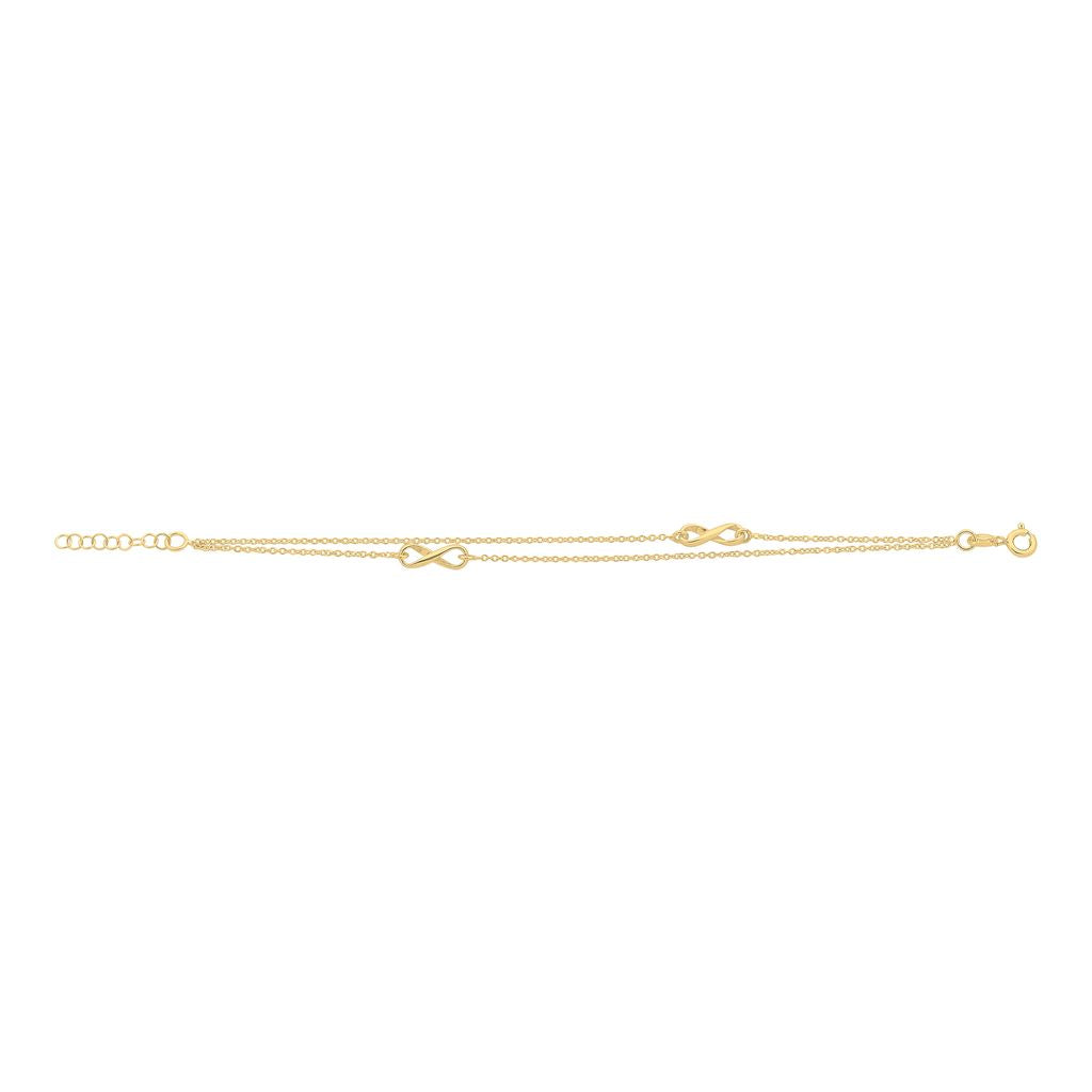 Double Infinity Bracelet - Gold Plated