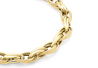 9K Gold Etched Bracelet
