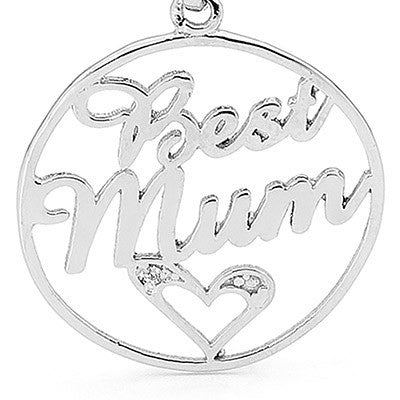 Sterling Silver Best Mum Pendant