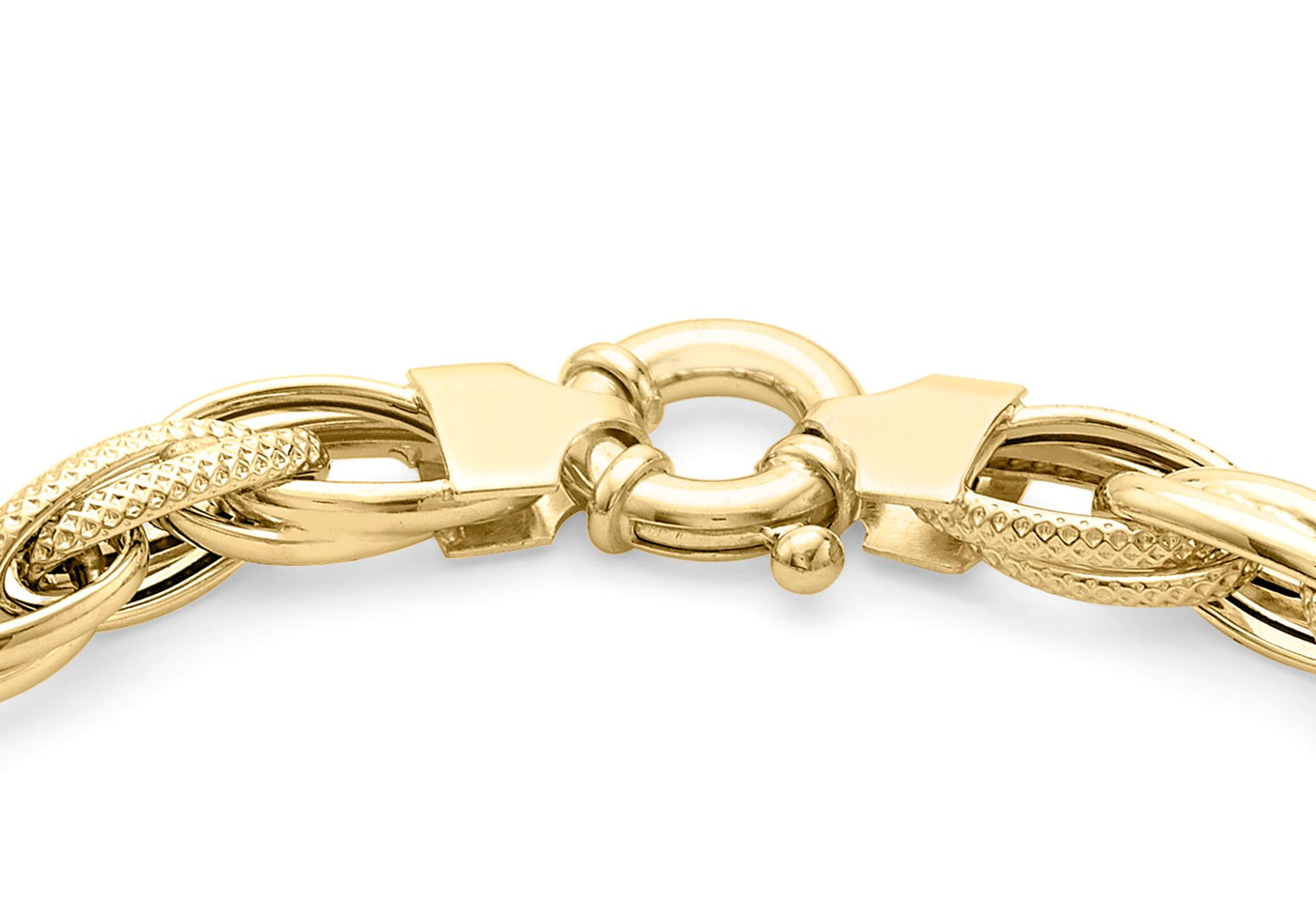 9K Gold Etched Bracelet