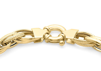 9K Gold Etched Bracelet