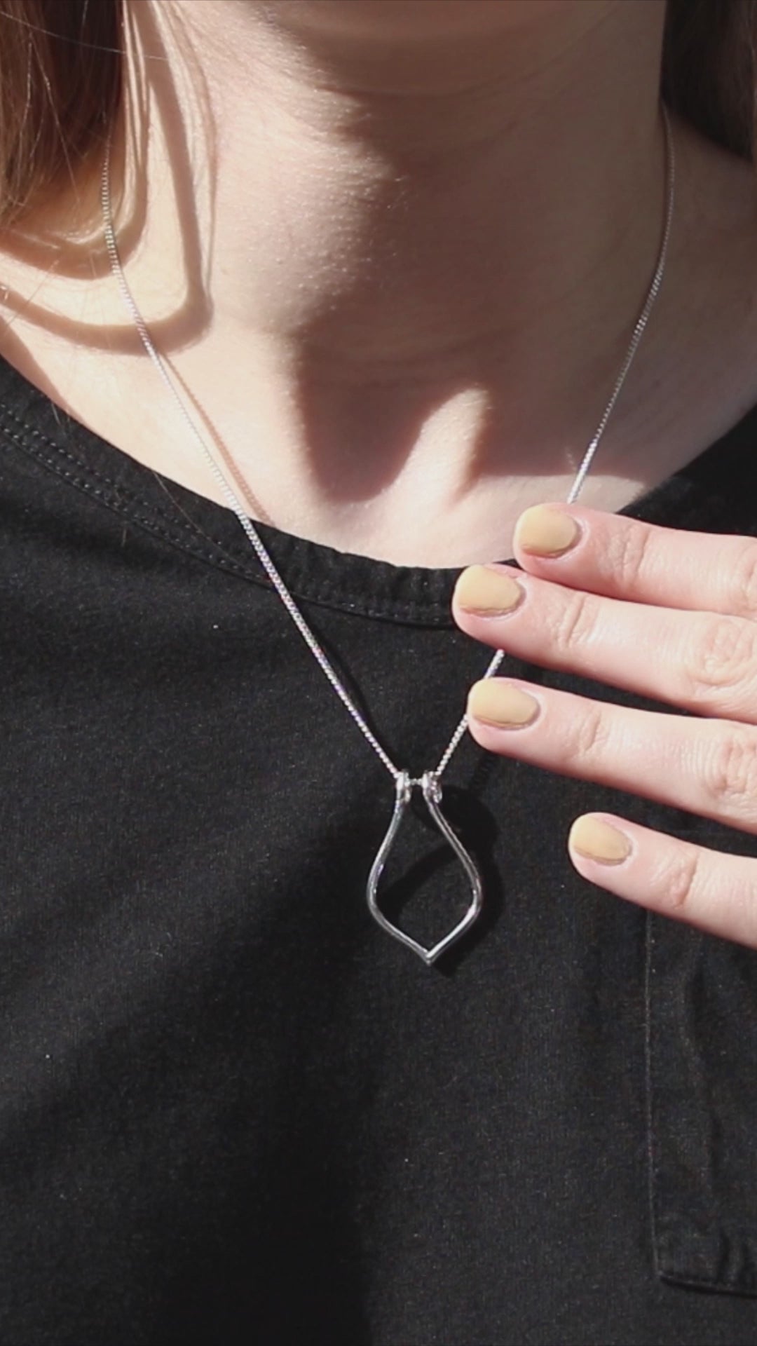 Ring Holder Pendant - Sterling silver