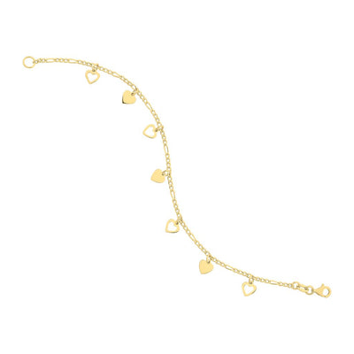 Hearts Bracelet - Gold Plated