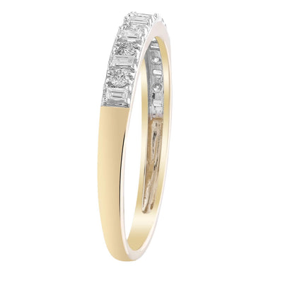9K Diamond Baguette Band