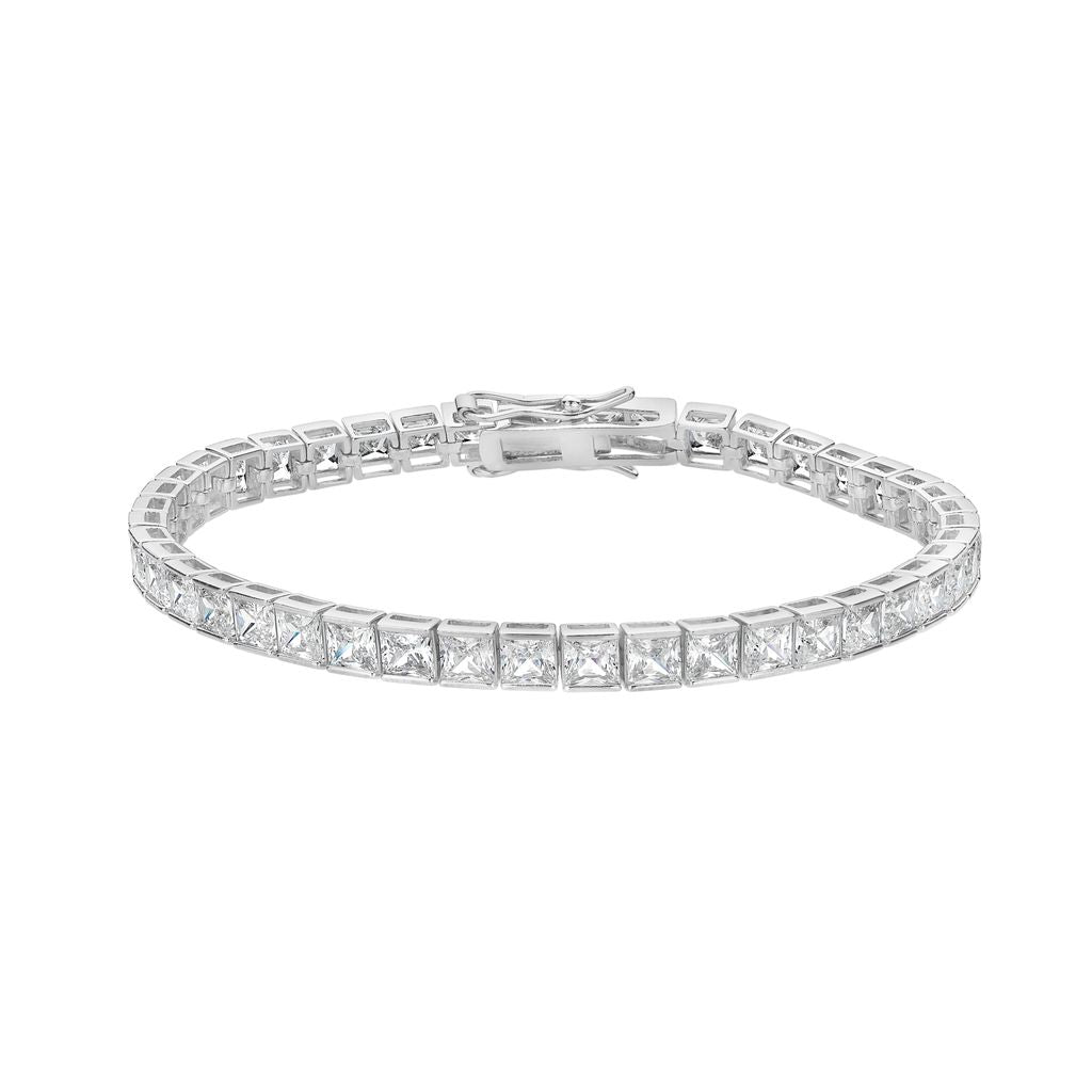 Princess Cut Zirconia Tennis Bracelet