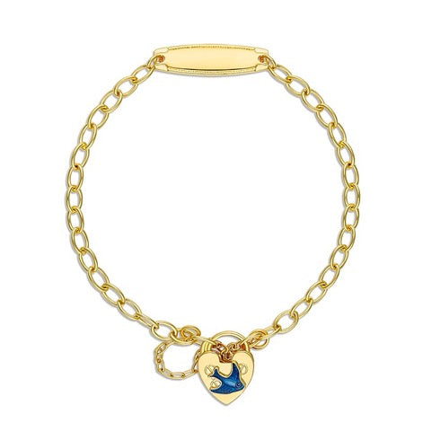 Gold-tone Child Bluebird ID Bracelet