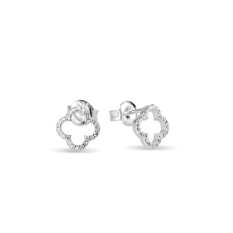 Clover Stud Earring - silver