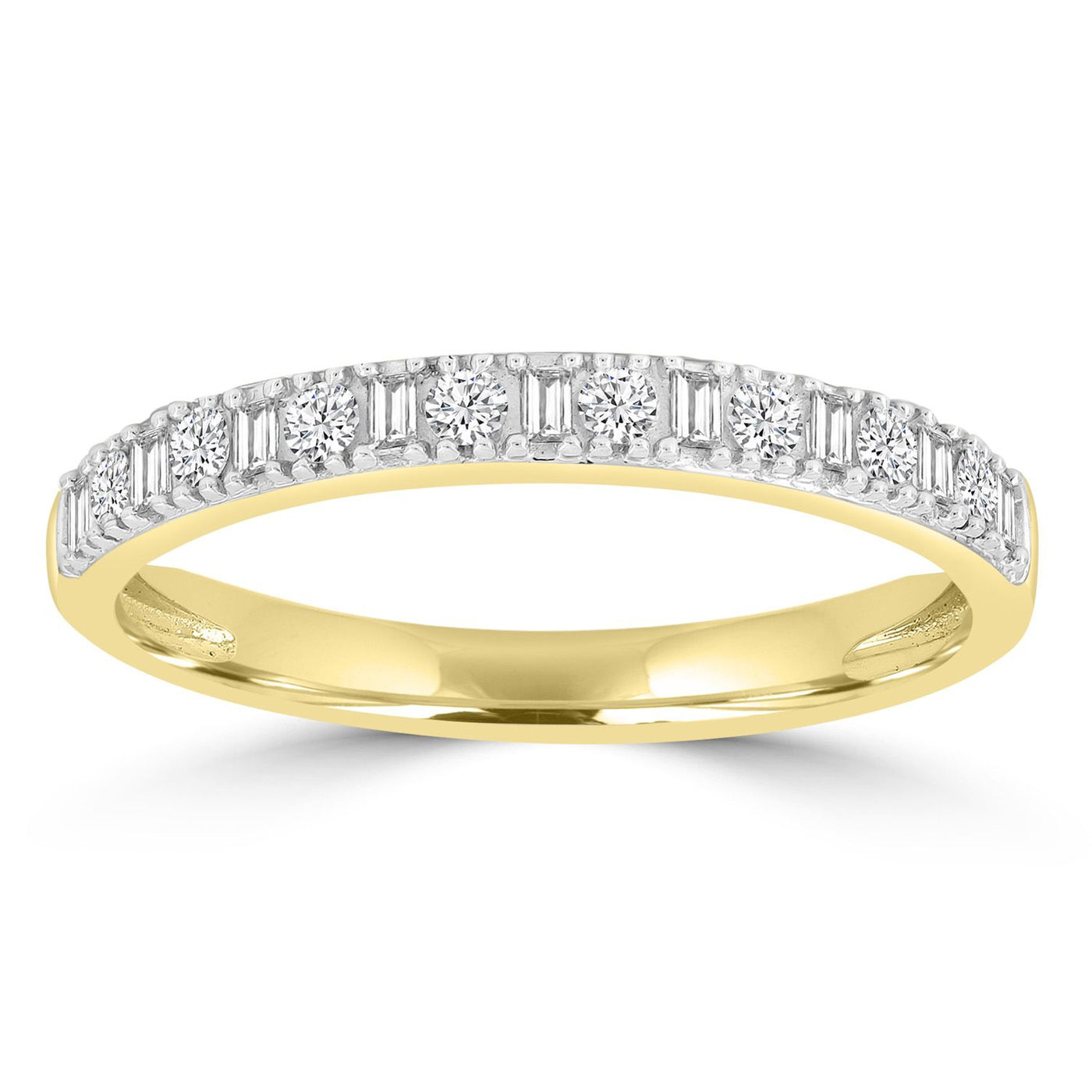 9K Diamond Baguette Band