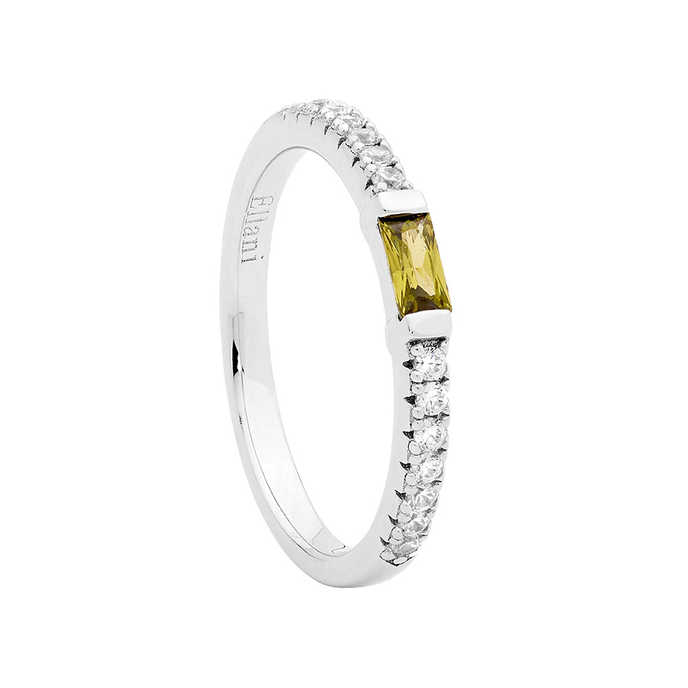 Sterling Silver Ring- Peridot CZ
