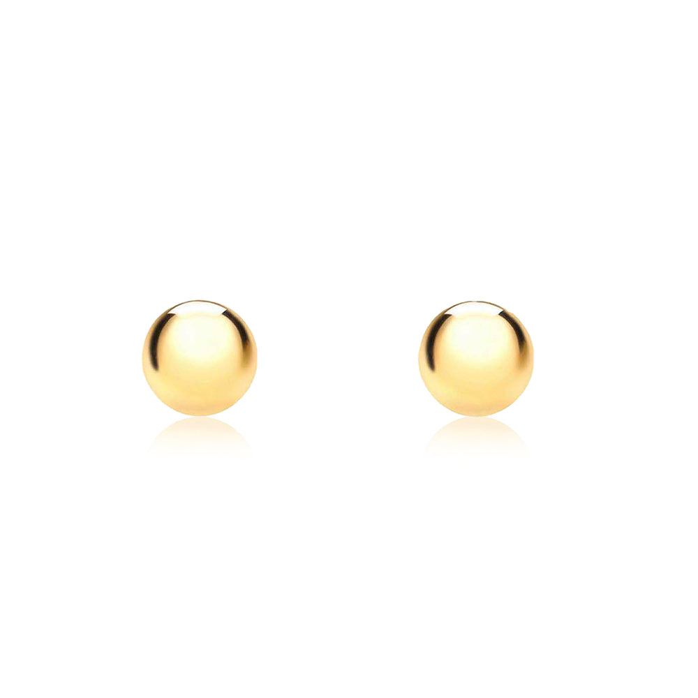 9k Yellow Gold Ball Studs