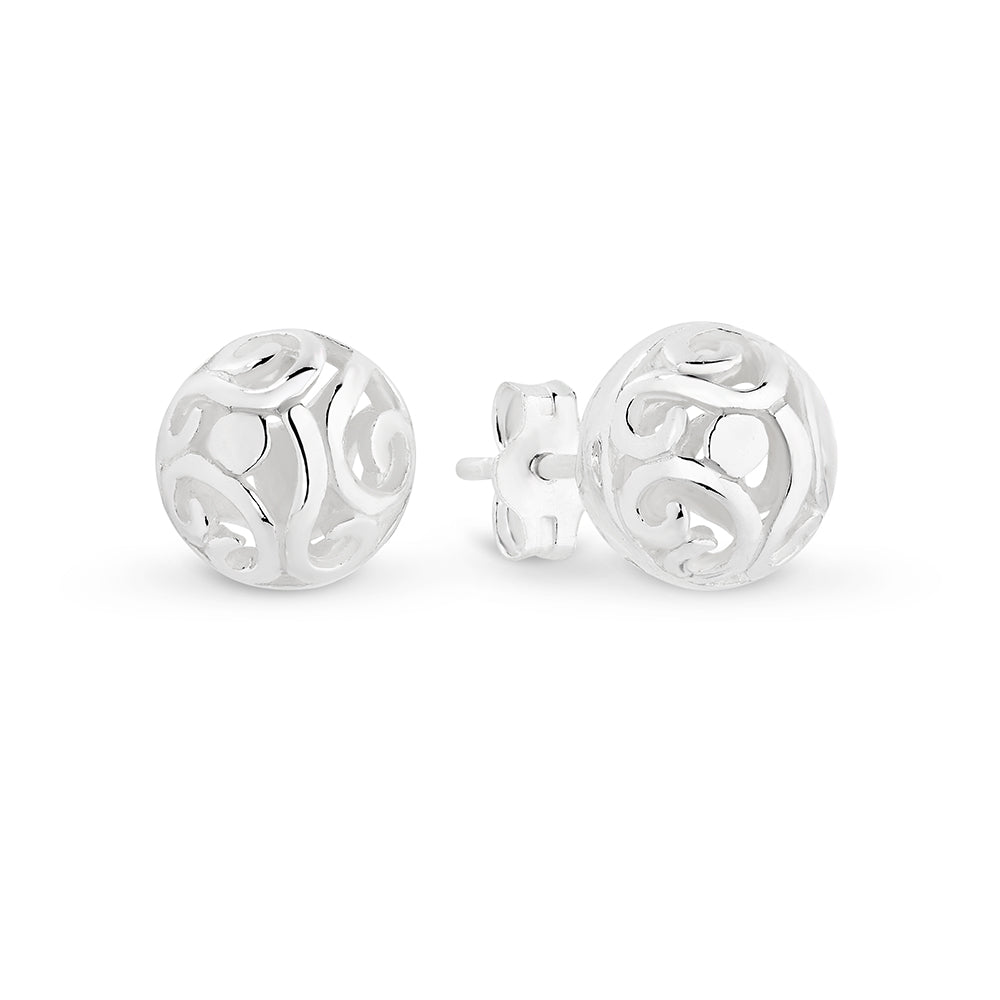 Sterling Silver Ball Stud Earrings