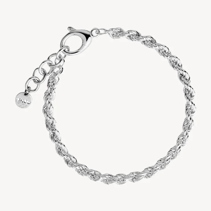 Twine Silver Chain Bracelet (20cm + ext)