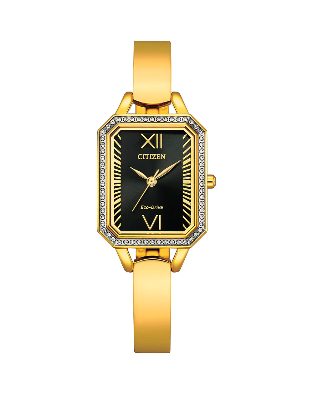 Citizens Black & Gold Ladies Watch