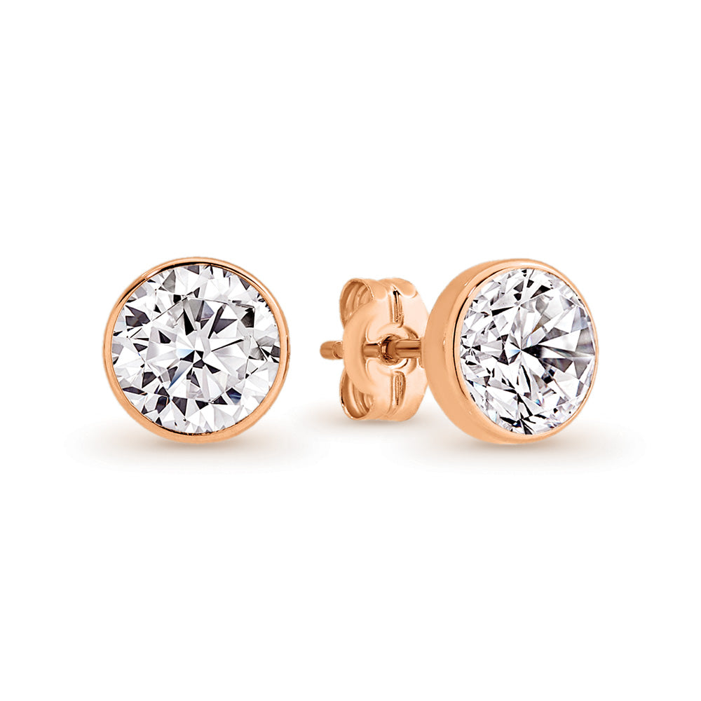 9k Rose Gold CZ Earrings