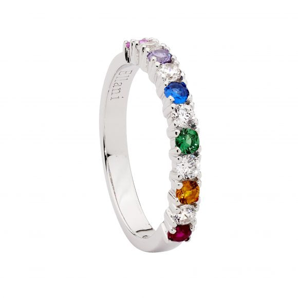 Sterling Silver Multi-Colored Cubic Zirconia ring