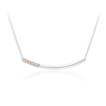 9K Argyle Pink Diamond Bar Necklace